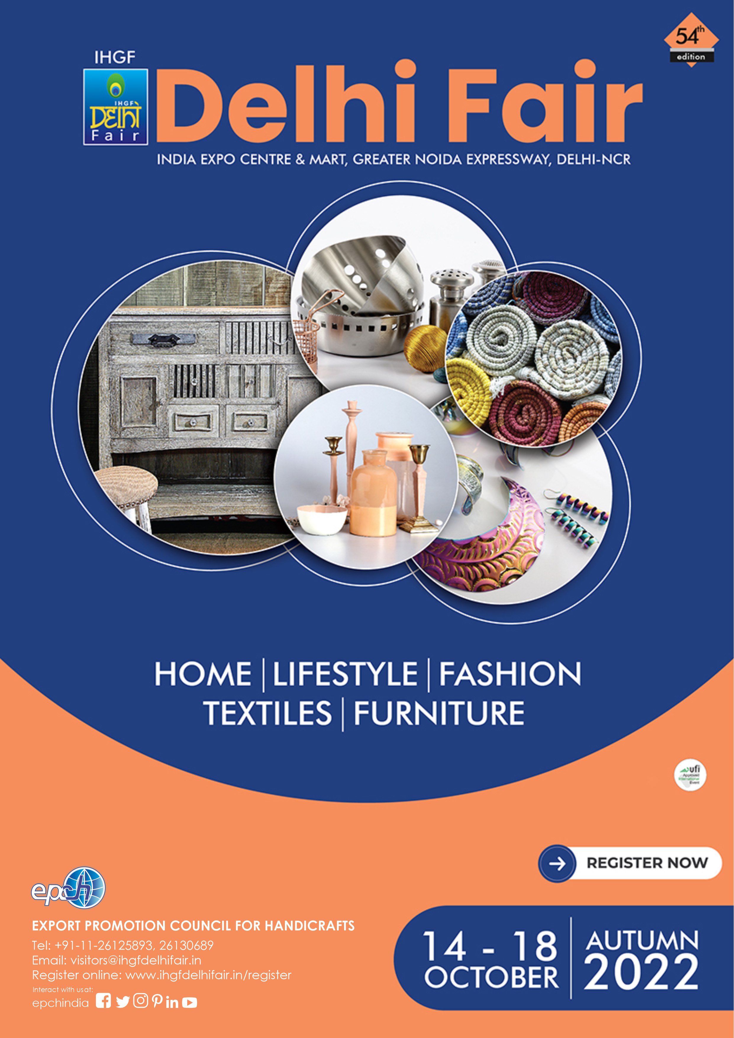 54th IHGF Delhi Fair  (Autumn) 2022 - 14th to 18th October 2022